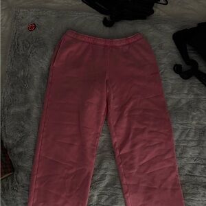 Aritzia Pink Fleece Sweatpants